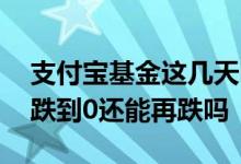 支付宝基金这几天咋跌这么厉害 支付宝基金跌到0还能再跌吗