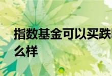 指数基金可以买跌吗 股票跌时买指数基金怎么样
