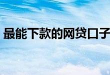 最能下款的网贷口子（容易下款的网贷口子）
