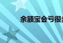 余额宝会亏很多吗 余额宝会亏吗