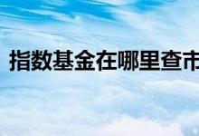 指数基金在哪里查市盈率 指数基金在哪里找