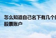 怎么知道自己名下有几个股票账户 怎么知道自己名下有几个股票账户