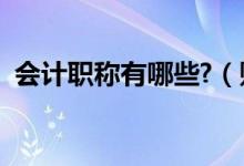 会计职称有哪些?（财务会计的职称有哪些）