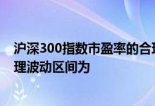 沪深300指数市盈率的合理的区间 沪深300指数市盈率的合理波动区间为