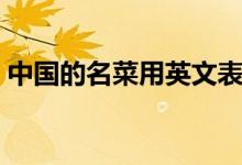 中国的名菜用英文表示（中国的名菜有哪些）
