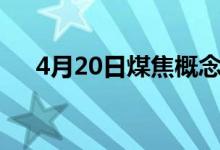 4月20日煤焦概念走弱潞安环能跌8.2%