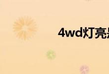 4wd灯亮是能继续开吗 