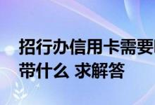 招行办信用卡需要哪些资料 招行办信用卡要带什么 求解答