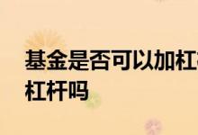 基金是否可以加杠杆 基金管理人可以自行加杠杆吗