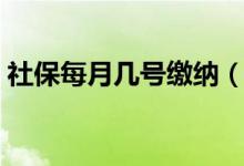 社保每月几号缴纳（个人缴纳多少钱一个月）
