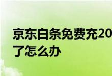 京东白条免费充20话费 京东白条不能充话费了怎么办