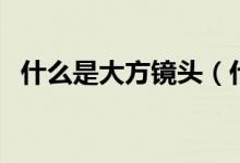 什么是大方镜头（什么是大方茶（图文））