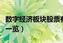 数字经济板块股票有哪些（数字经济概念股票一览）