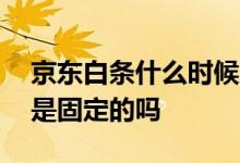 京东白条什么时候为还款日 京东白条还款日是固定的吗