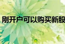 刚开户可以购买新股吗 刚开户如何购买新股 