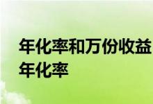 年化率和万份收益 基金是看万分收益还是看年化率