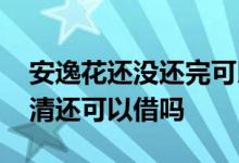 安逸花还没还完可以在借款么 安逸花没有还清还可以借吗