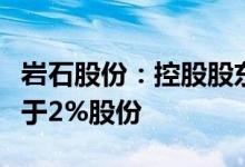 岩石股份：控股股东方面拟累计增持公司不低于2%股份