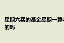 星期六买的基金星期一算收益吗 星期六买入的基金算星期一的吗