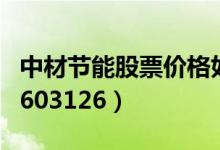 中材节能股票价格如何（中材节能股票代码为603126）