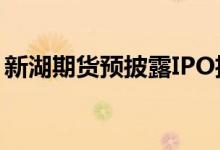 新湖期货预披露IPO招股书拟在沪市主板上市