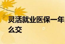 灵活就业医保一年多少钱 灵活就业交医保怎么交 