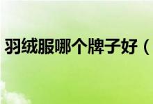 羽绒服哪个牌子好（质量最好的品牌排行榜）