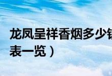 龙凤呈祥香烟多少钱一包（龙凤呈祥香烟价格表一览）