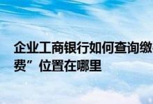 企业工商银行如何查询缴费明细 工商银行：新版网银“e缴费”位置在哪里