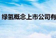 绿氢概念上市公司有那些（绿氢龙头股一览）