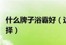 什么牌子浴霸好（这几大品牌推荐让你慢慢选择）