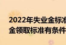 2022年失业金标准每月是多少 2022年失业金领取标准有条件吗 