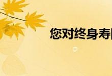 您对终身寿险的预算是多少