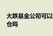 大跌基金公司可以空仓吗 基金公司不允许空仓吗