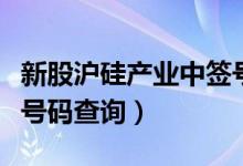 新股沪硅产业中签号公布时间（沪硅产业中签号码查询）