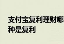 支付宝复利理财哪种最好 支付宝投资理财哪种是复利