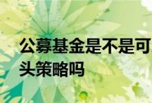 公募基金是不是可以一直亏 公募基金都是多头策略吗