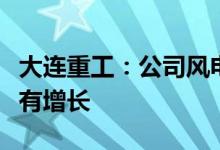 大连重工：公司风电业务在手订单同比去年略有增长