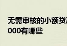 无需审核的小额贷款5万 无需审核小额贷款5000有哪些