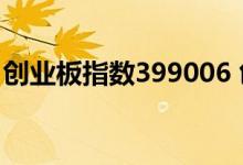 创业板指数399006 创业板指数包括哪些行业