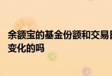 余额宝的基金份额和交易日净值 基金的净值在交易日是随时变化的吗