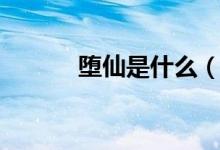 堕仙是什么（堕仙是什么意思）