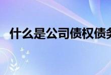 什么是公司债权债务减免（什么是公司债）