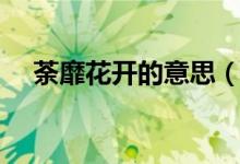 荼靡花开的意思（荼靡花语是什么意思）