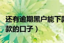 还有逾期黑户能下款的口子吗（逾期黑户能下款的口子）