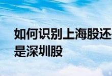 如何识别上海股还是深圳股 怎么看上海股还是深圳股 