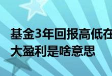 基金3年回报高低在哪里看 基金年化回报和最大盈利是啥意思