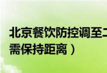 北京餐饮防控调至二级时管控措施（进店就餐需保持距离）