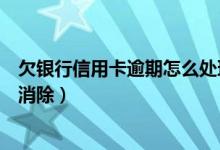 欠银行信用卡逾期怎么处理（上饶银行信用卡逾期记录如何消除）
