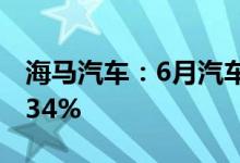 海马汽车：6月汽车销量2342辆同比下降23.34%